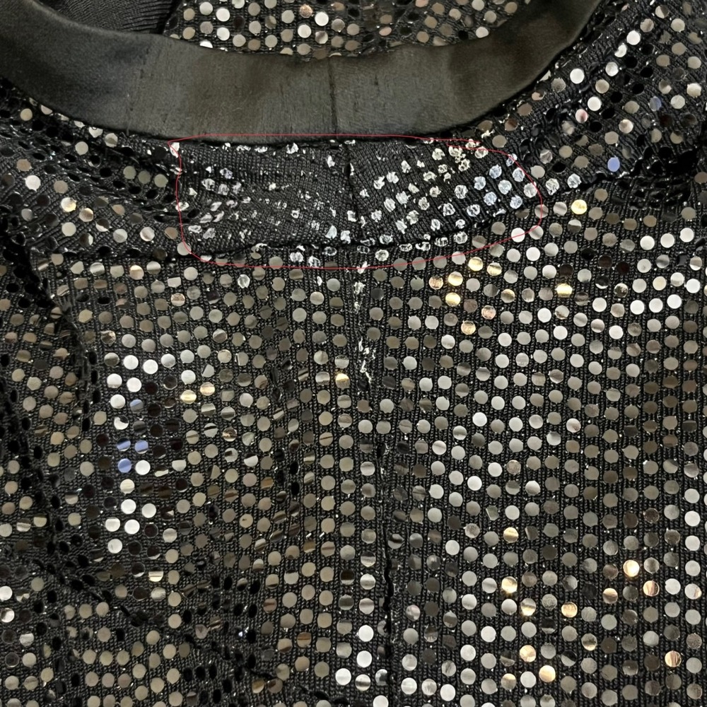 DKNY Boat-neck Short Sleeve Black Sequin Maxi Dress Evening Formal Size 16 - Picture 8 of 12